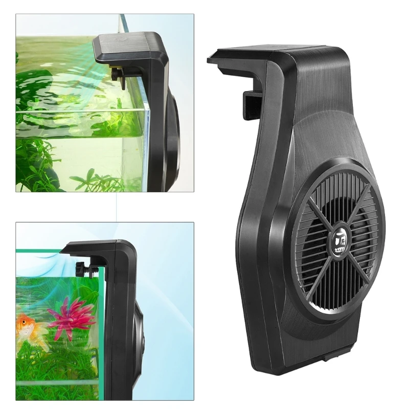 Малко охлаждащ вентилатор с една глава за аквариум Разсейва топлината и осигурява риби освежаващо лято, насърчаване на здравето им