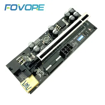 1-10 бр. USB 3.0 PCIE Странично за видеокартата 009C PLUS Кабо Странично PCI Express X16 Адаптер 6pin захранващ Кабел за Майнинга Биткойнов