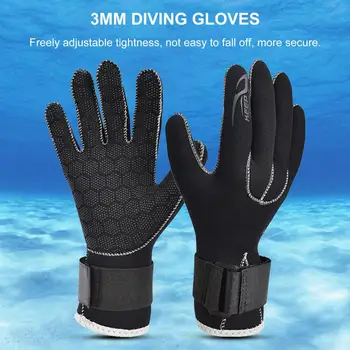 1 чифт противоскользящих ръкавици за гмуркане Широко се използват найлонови ръкавици за гмуркане, запазването на топлина, дебели ръкавици за гмуркане на открито
