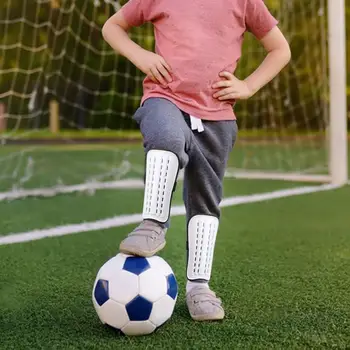 1 Чифт футболни наколенников с крепежной лента, Удароустойчив нескользящие футболни щитове за крака, протектори за коленете за опашка