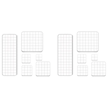 12 Бр. Штамповые блокове Акрилни Прозрачни Штамповые блокове Инструменти С линиите на мрежата За извършване на работи в стил scrapbooking