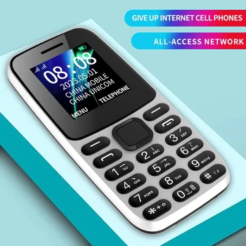 1866 (H11) Мобилен телефон за възрастни хора 2G 1,77 Инча, 32 MB RAM, 32 MB ROM, две СИМ карти, фенерче, мобилен телефон