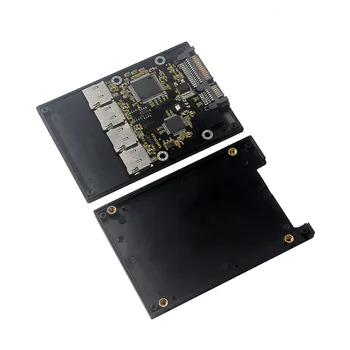 2,5-инчов карта-адаптер 4 TF на SATA твърд диск SSD собствено производство, за групова RAID-карти Micro-SD SATA