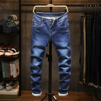 2023 Пролетно-есенни нови мъжки класически модерен обикновена ластични дънки, мъжки ежедневни удобни панталони големи размери с високо качество