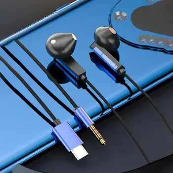 3.5 мм Слушалки с Кабел-накрайници за уши, Слушалки, Кабел Слушалки С Микрофон, Бас стерео слушалки, Спортно Вградено управление За Xiaomi ViVo