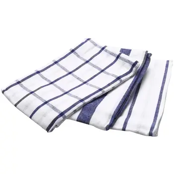 3 бр Висококачествени синьо-бяло клетчатое шарени чаено кърпа за баня, Кухненски кърпи, Кърпа, Покривка от 100% памучен плат