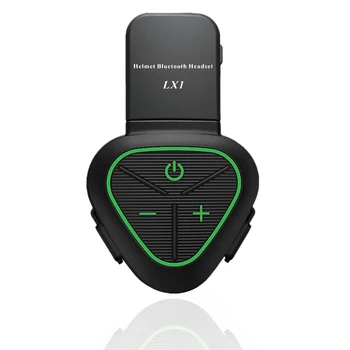 Bluetooth слушалка за мотоциклетни шлем LX1, преносима умна слушалките с шумопотискане, зелена