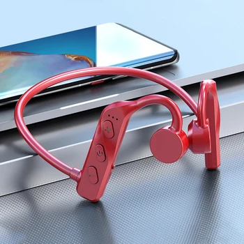 Bluetooth-Съвместима слушалка с костна проводимост, Преносима слушалка, с шумопотискане за спорт на открито