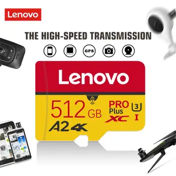 Lenovo 2 TB Micro SD TF Карта 1 TB 512 GB 256 GB 128 GB SD/TF Високоскоростна карта памет за настолен КОМПЮТЪР/лаптоп