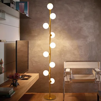 Nordic Postmodern 9 Стъклена Топка Led лампа за Дневна, спалня, кабинет, подови Лампи, Лампи за вътрешно осветление, Home Decra