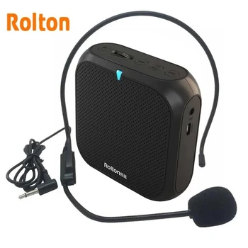Rolton K400 Портативен Усилвател на глас Усилвател Мегафона 4 Цвята Преносим Жична мини аудио Говорител FM радио MP3 Обучение на учители