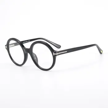 TF5461, голяма кръгла дограма, пружинящая стъбло, рамки за очила, за късоглед, плосък, лек, мъжка и дамска мода, полнокадровая рамки за очите