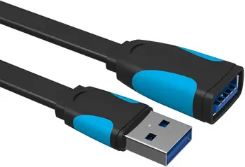 USB кабел за пренос на данни -удължител от мъжа към жената, скорост на трансфер на данни 5 Gbit/s, съвместим с клавиатура, мишка, флаш карам, твърд диск, La