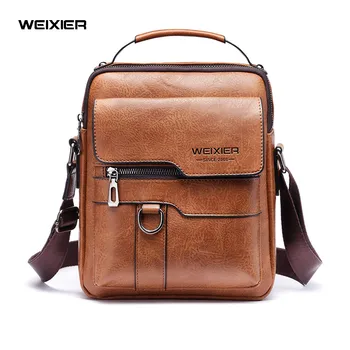 WEIXIER, мъжка чанта през рамо дамски чанти на рамо, реколта мъжки чанти, голямо голям чанта от изкуствена кожа за мъже, дамски чанти-незабавни посланици, чанта-тоут