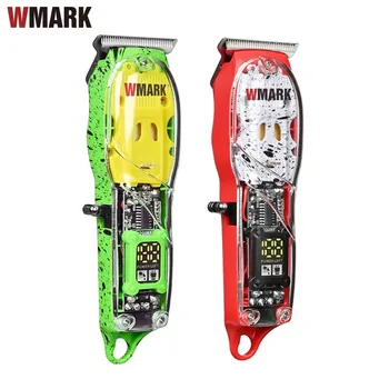 WMARK NG-508/NG-509 Прозрачен Тример за детайли Стил Професионална Акумулаторна Машина за рязане 6500 об/мин с led дисплей батерия