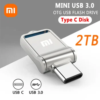 Xiaomi U Disk 2 TB Високоскоростен USB 3.0 Type-C Интерфейс usb Флаш устройство за мобилен телефон, 1 TB Компютър с Двойна употреба OTG Двойна флаш памет USB