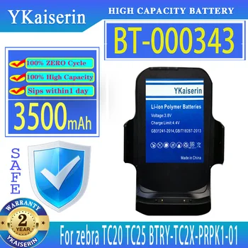 YKaiserin 3500 mah Взаимозаменяеми Батерия BT-000343 BT000343 За zebra TC25 TC20 BTRY-TC2X-PRPK1-01 Bateria