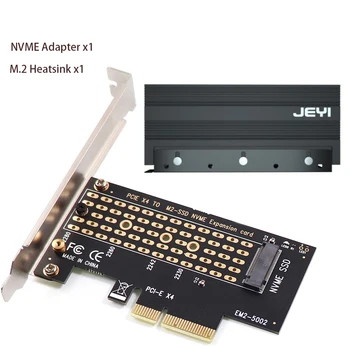 Адаптер NVME M. 2 NVME SSD за PCIe 4,0x4, Преходна карта За Звуковата карта на КОМПЮТЪРА Pci Express M2 M-Key Адаптер С Алуминиев радиатор