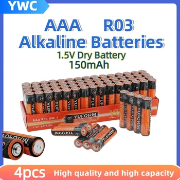 Алкални Батерии с Висок Капацитет 4шт AAA 3A 1.5 V R03 Aaa Carbon Dry Battery E92 AM4 MN2400 MX2400 pilas за Играчки с Дистанционно Управление