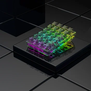 Безжична цифрова ръчна цифрова клавиатура DK22, компактна и удобна финансова клавиатура с линейно / тактилни ключа RGB подсветка