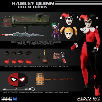 В присъствието на MEZCO ONE: 12 Батман DC Аркхэм Харли Квинн, фигурки, играчки, подаръци модел, Колекция Хоби