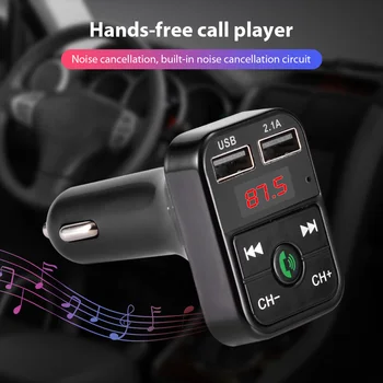 Високоговорител, Bluetooth-съвместими автомобилен FM трансмитер, MP3 плеър, поддръжка на възпроизвеждане на TF карта /USB памет, led MP3-плейър за мобилен телефон