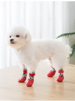 Водоустойчив Чорапи за домашни любимци, Непромокаемая куче Обувки, Чорапи за Котки, устойчива на плъзгане и износостойкая Обувки, Чорапи, Спортни обувки на открито