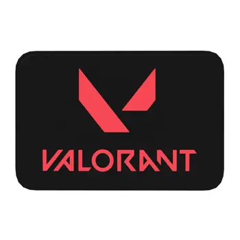 Геймърска Подложка с логото на Valorant, Противоскользящий Подложка за баня, Кухня, Поздрави, Градина, Гараж, Входната врата, на Килима, поставка за крака
