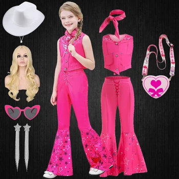 Детски костюми от филми 2023 година на живо, облечи Барби Марго Роби за момичета, Карнавальная парти, Празник плажна рокля