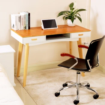 Дървена Тоалетка за грим, Компютърна маса, бюро с плот от масивна дървесина За спални, кабинет, офис мебели