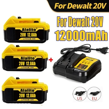 За Dewalt DCB200 Взаимозаменяеми батерия 20V 12000mAh, съвместим с инструменти за Dewalt 20V 18 v и 20 Vot за Dewalt