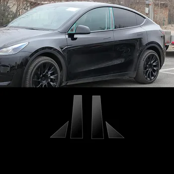За Tesla, Модел Y 2021-2023 Прозрачен защитен филм от TPU За външни прозорци BC Стикер на централната багажник на кола Автомобилни аксесоари
