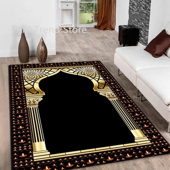 Ислямски Молитвен мат Джамия Мюсюлмански Килим Религиозната Вяра се Покланят на Рамадан Карим Подложки за коленопреклонения Врата на Пода на Входни Изтривалки