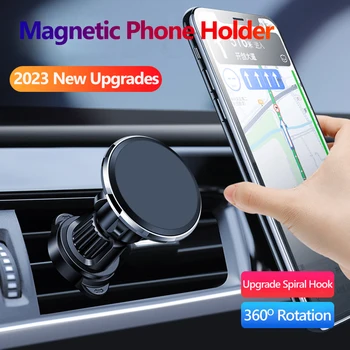 Кола на магнит, стойка, скоби за отдушник, за монтиране на GPS, за монтиране на стена за въртене на 360 °, Универсален мобилен телефон за iPhone 12 13 14 pro за Xiaomi