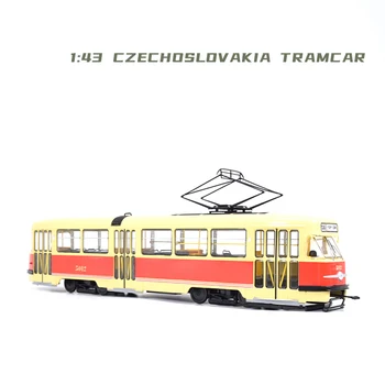 Лят под налягане Градски Трамвай в мащаб 1/43 Чехословакия TATRA-T2, Готова Метална Модел SSM4070, са подбрани Играчка, Подарък, Сувенири, Бижута за Показване