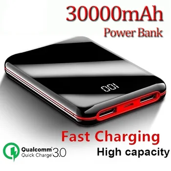 Мини-захранване с дисплей капацитет 30000mAh и външния акумулаторни батерии Power Bank за преносимо зарядно Xiaomi lphone капацитет от 30 000 mah