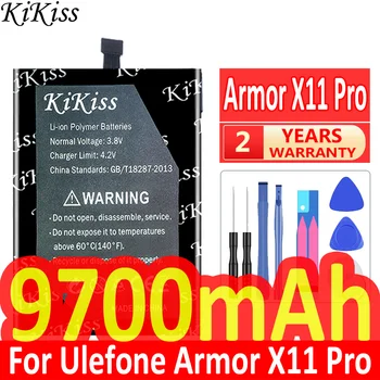 Мощна батерия KiKiss капацитет 9700 ма Armor X11 Pro (3105) За батерии на мобилни телефони Ulefone Armor X11Pro