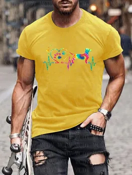 Мъжки Ежедневни тениска на Хипитата Dog Paw Rainbow, Летни Тениски, Потници, Цветна тениска с принтом Best He Him Hole LGBT3D