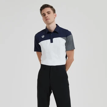 Мъжки облекла за голф, Дишаща Еластична Риза с къси ръкави splice, Мъжки Спортен топ с къс ръкав, Дълги Панталони, Панталони за голф