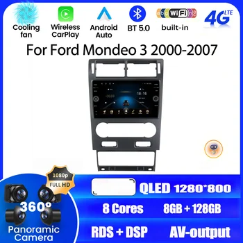 Най-новият 8-Ядрен Android 12 Радиото в автомобила на Мултимедия За Ford Mondeo 3 2000-2007 Стереоплеер GPS Навигация Carplay Auto 1280*800 HD
