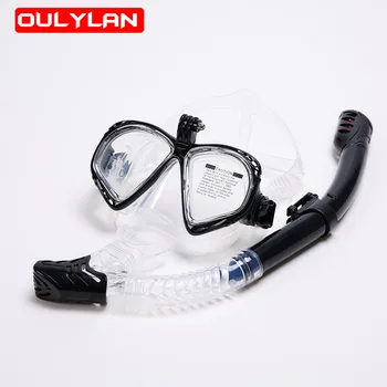 Нова противотуманная маска Маска за гмуркане Силиконова Напълно суха маска за гмуркане Маска за плуване за възрастни Очила за гмуркане Екипировка за плувци