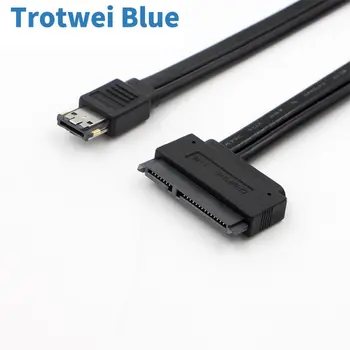 Новият комбиниран eSATA кабел USB 12 v 5 с двоен захранван от 22Pin SATA USB твърд диск