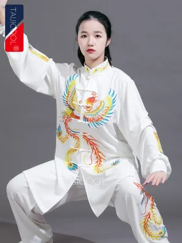 Облекло за тайцзицюань, женска бродирана восьмисекционная парчовая форма за практикуване на тайцзицюань, мъжки костюм за изяви в бойните изкуства.