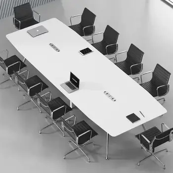 Офис мебели, маса за срещи, дългата маса, лесна модерна комбинация от бюрото и стола за конферентна зала