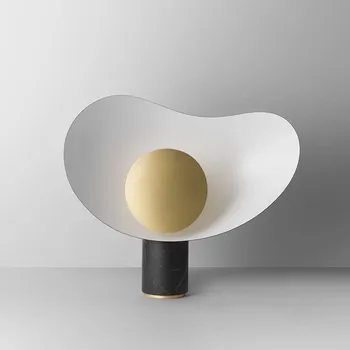 Постмодернистская скандинавски креативна мраморна настолна лампа, дизайн модел, хол, спалня, кабинет, американската декоративна настолна лампа