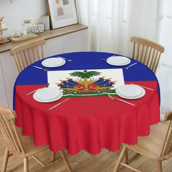 През цялата Знаме на Хаити Покривка Водоустойчив Покривка от 60 сантиметра корица на маса за кухня, Трапезария