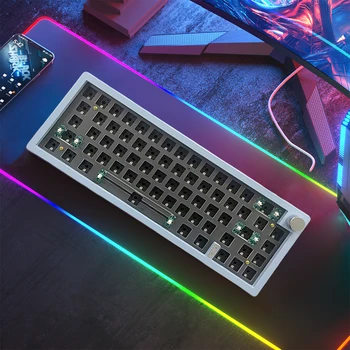 Ръчна Жични клавиатура 67 клавиши САМ с дръжка Gamer Keyboard RGB Подсветката на Компютърни Аксесоари за настолни и преносими КОМПЮТРИ
