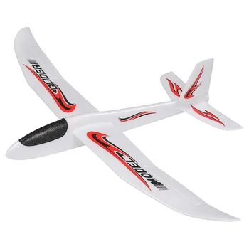 Самолет-glider, бросающий играчки за деца, летящ самолет-glider за юноши, момчета-непосед
