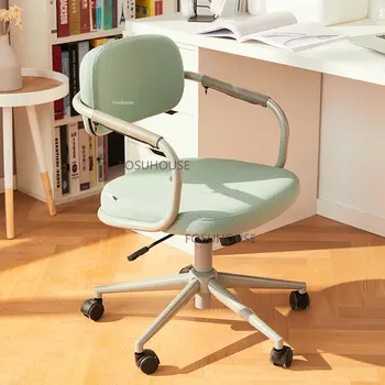 Скандинавски Ергономичната седалка, Компютърен стол за обзавеждане на спални, Геймерские столове, Дизайн на облегалката за почивка, Удобни Въртящи се офис столове