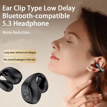 Спортни слушалки, широко съвместими безжични слушалки със скоба за ухото, съвместими с Bluetooth 5.3 слушалки